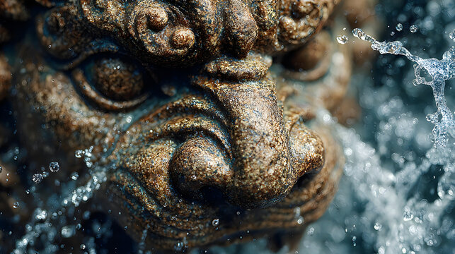 Macro frog face showing textured skin details Images