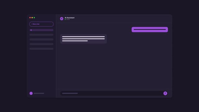 messenger dark mode interface animation displays chat bubbles