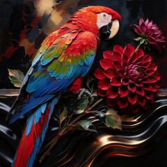 Obraz premium red and yellow macaw