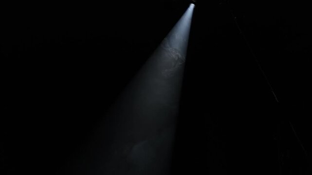 stage light with colored spotlights and smoke, concert and theatre scene 
