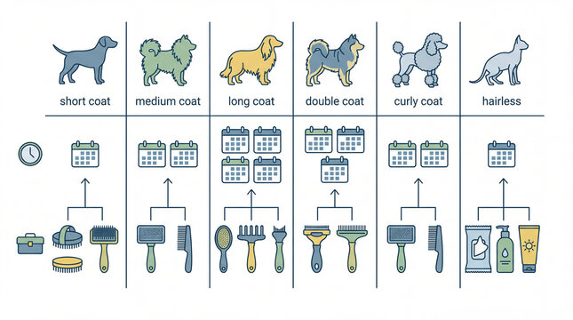 Pet care concept receiving veterinary care in veterinary clinic, clear isometric animal care infographic showing animal welfare, responsible care, wellbeing, humane values, education