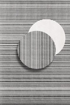 Abstract geometric pattern shows overlapping circles and lines