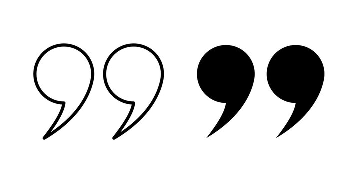 Quote Mark icon outline symbols series