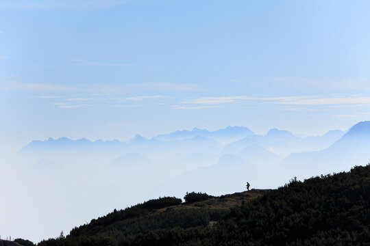 Austria, Carinthia, View of villacher alpe mountains and dobratsch