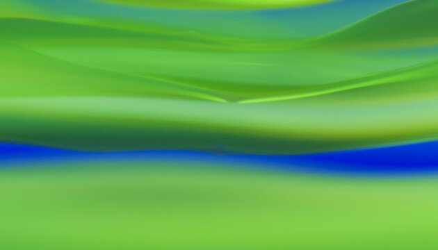 Green and blue gradient waves create an abstract modern background