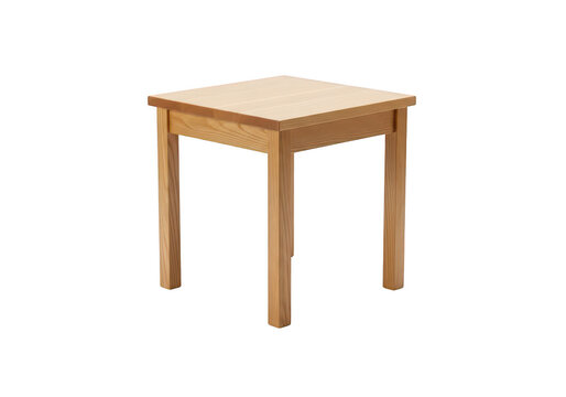 Simple wooden stool with four legs.