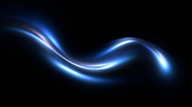 Abstract Glowing Blue Light Wave and Energy Motion