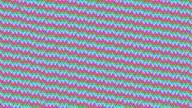 Abstract Pink Blue Green Purple Zigzag Stereogram Pattern
