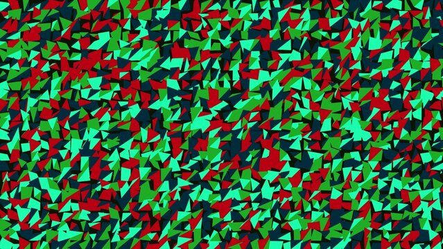 Abstract Green Red Blue Polygon Mosaic Background