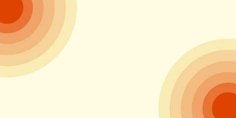 Abstract background with concentric circles in shades of orange and cream. The design is simple, warm, and inviting