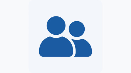 Fototapeta premium User Icon Group Symbol of Two People Silhouettes
