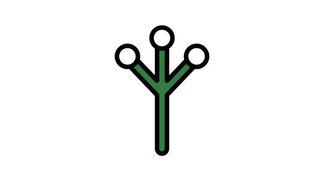Open Source Branch Vector Icon, Version Control and Software Development Symbol