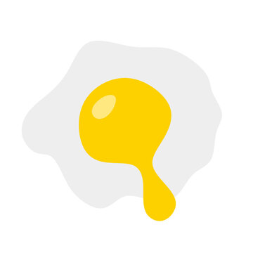 Yellow egg yolk drips from a pale, soft-edged white