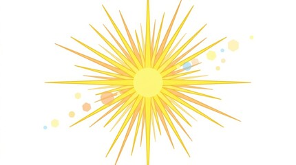 Fototapeta premium Radiant golden light flare explosion isolated on white background