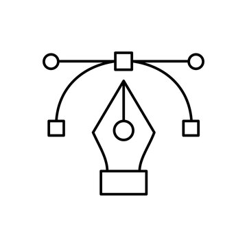 Vector Design Pen Tool and Node Editing Icon