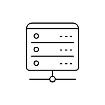 Server Rack Hosting Line Icon