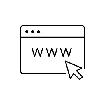 Web Browser Internet Access Line Icon