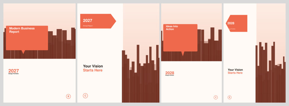 Professional Corporate Annual Report Brochure and Minimalist Poster Design Templates for Modern Business Branding and Presentation Layouts