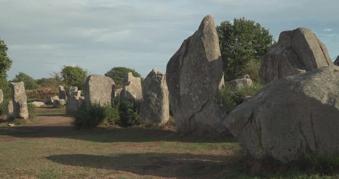 The famous stone rows (Alignements) of Carnac and its surroundings in Brittany (France) consist of thousands of prehistoric menhirs, which were erected between 5000 and 3000 BC.