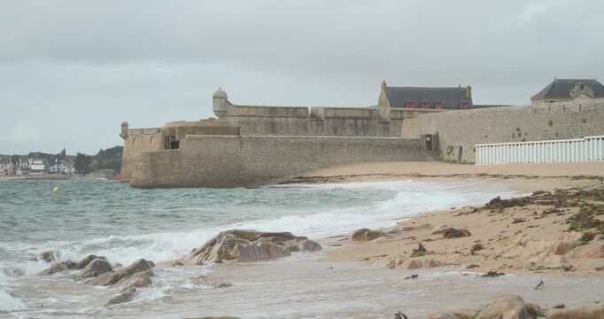 The Citadel of Port-Louis (Citadelle de Port-Louis) at the entrance to the Lorient anchorage in southern Brittany, France.