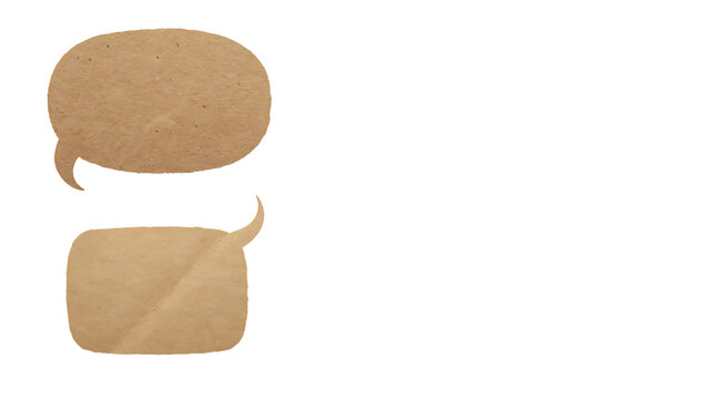 A high quality png blank vintage ticket design featuring two rustic paper speech bubble shapes for text