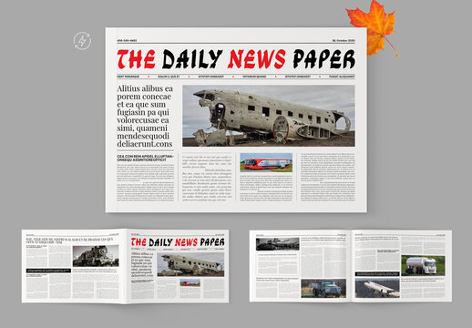 Classic Vintage Newspaper Template and Article Layout