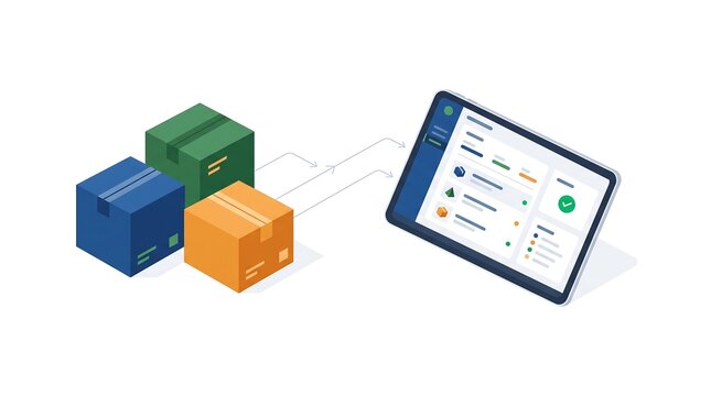 Logistics and supply chain management dashboard with delivery packages logistics delivery shipping packages dashboard management tracking transport business warehouse inventory technology