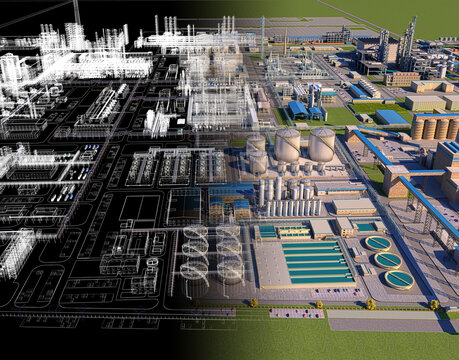 Giant Wastewater Treatment Plant Complex for Industrial and Municipal Water Recovery