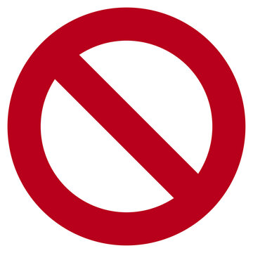do not enter sign red icon