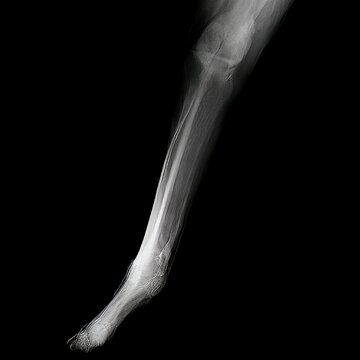 Dog leg appears in this x-ray image.