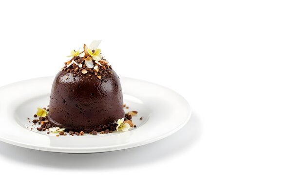 Black sapote chocolate mousse premium commercial food photography