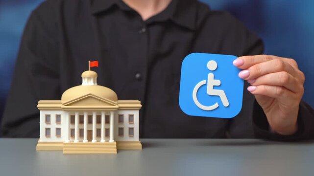 An official explains disability status. Government programs ensure access, protection and inclusion for vulnerable groups. Social support and benefits include application and registration guidance.