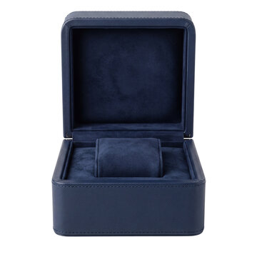 Black Leather Briefcase and watch box  Isolated on White Background, Vintage Business Case with Metal Lock for Money, Jewelry, Documents, Gifts, and Valuable Storage