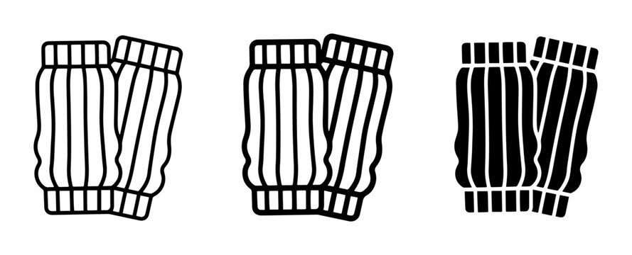 Arm Warmers, Leg Warmers, Sleeve Covers: Striped Knit Accessories
