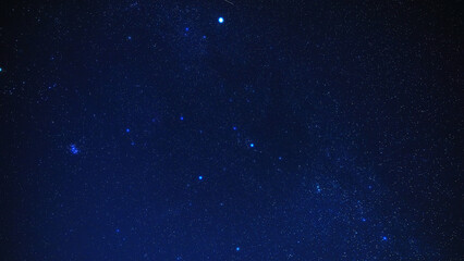 Constellations and Milky Way stars on a dark countryside skies. © astrosystem