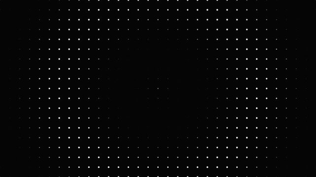 Abstract Glowing Dots Grid Dark Background
