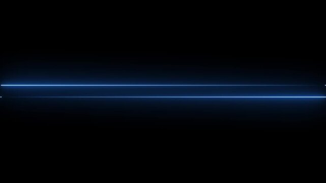 Two parallel bright blue neon light lines extending horizontally across a dark black background abstract digital.