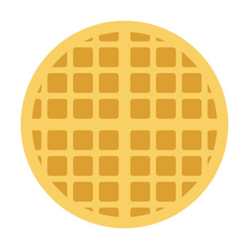 Waffle circle svg cut file. Isolated vector illustration.