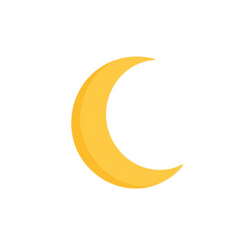 crescent moon vector icon