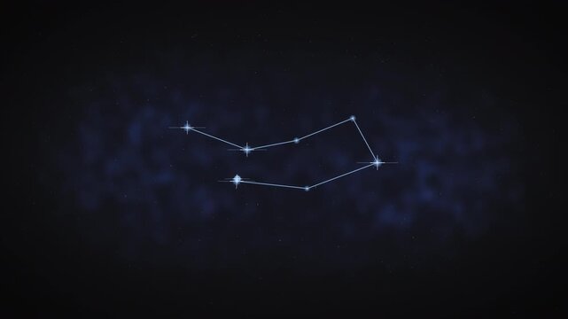 Canis Major Constellation Forming in Deep Space 4K Animation Horizontal