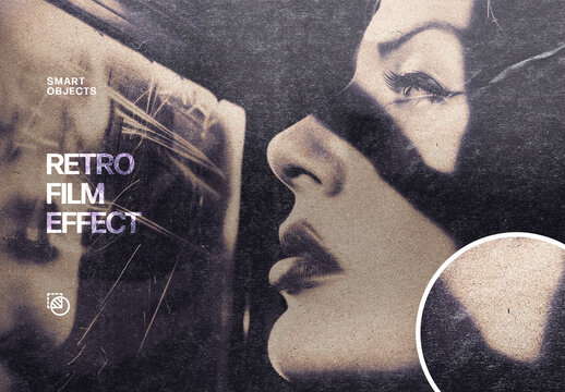 Retro Film Photo Effect For Poster And Social Media Design