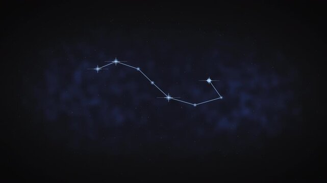 Draco Constellation Forming in Deep Space 4K Animation Horizontal