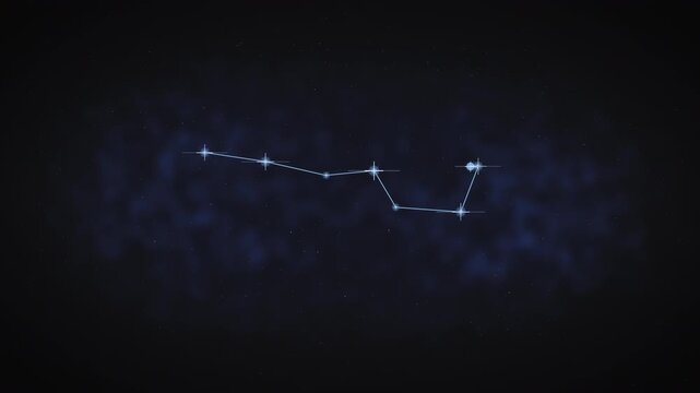 Ursa Major Constellation Forming in Deep Space 4K Animation Horizontal