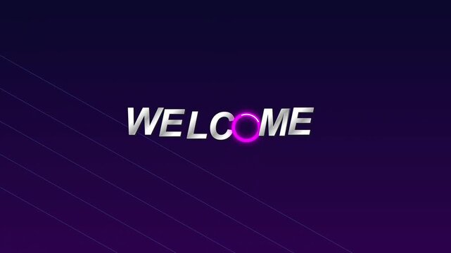 WELCOME Bouncy Text Intro Title Animation Playful Motion Graphic