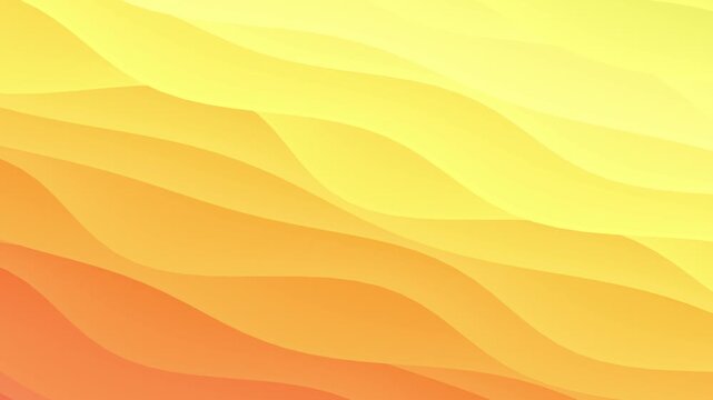 Warm yellow and orange abstract waves layer together in a smooth 3D animation suitable for corporate presentations, technology backgrounds, and intros