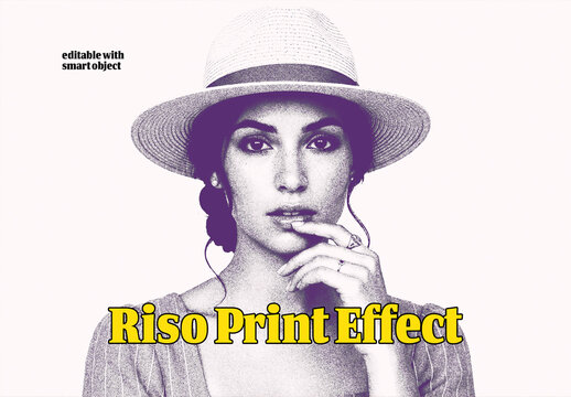 Riso Print Photo Effect