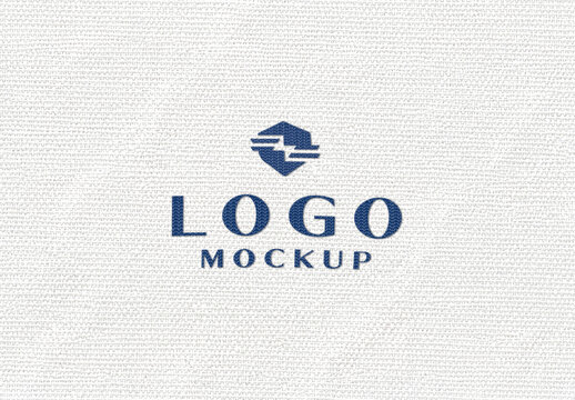 Realistic Fabric Embroidery Logo Mockup
