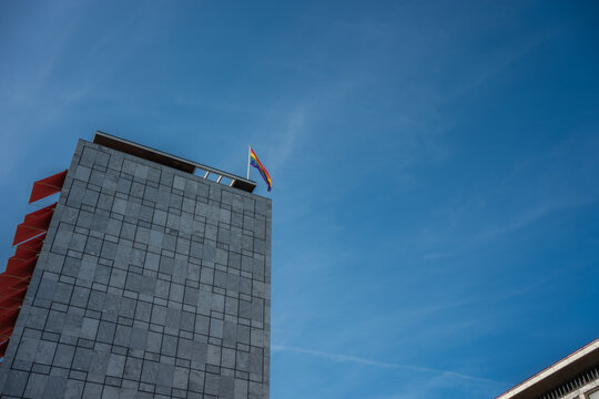 Stunning Architectural Facades Under a Clear Blue Sky