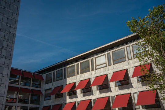 Stunning Architectural Facades Under a Clear Blue Sky