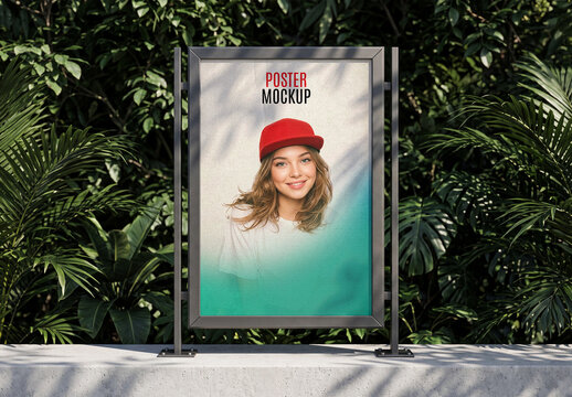 Outdoor Advertising Poster Frame Mockup